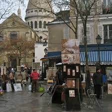 Busy streets in the capital of France.